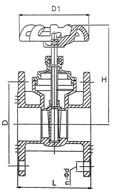 Brass gate valve dimension