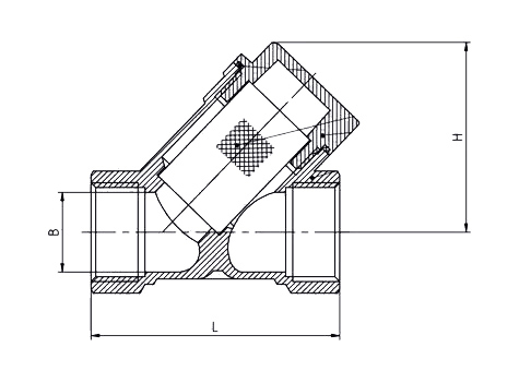 Brassl Y strainer dimension