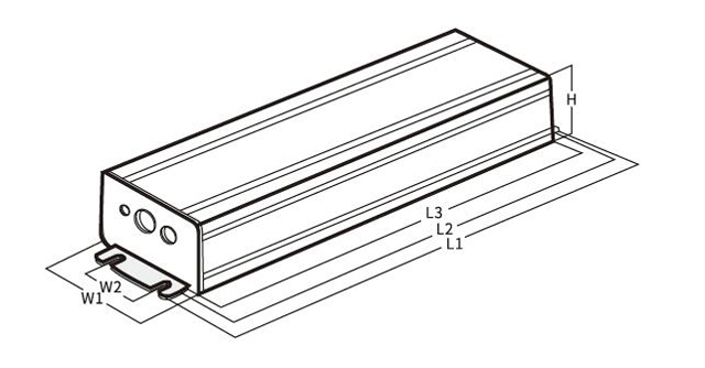 100W LED driver dimension