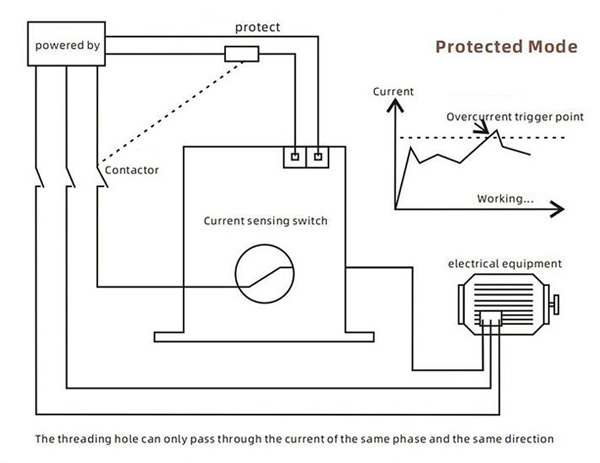 Current sensing switch wiring