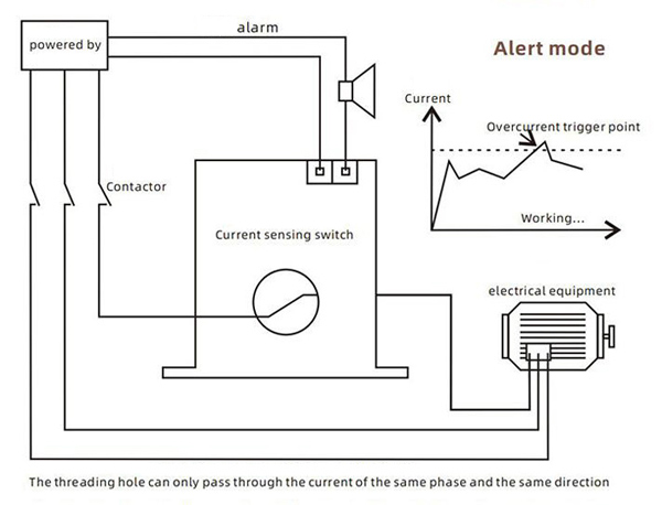 Current sensing switch wiring