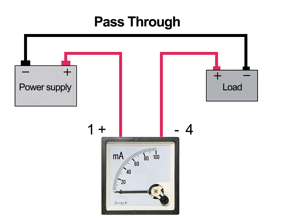 DC analog milliamp meter wiring diagram