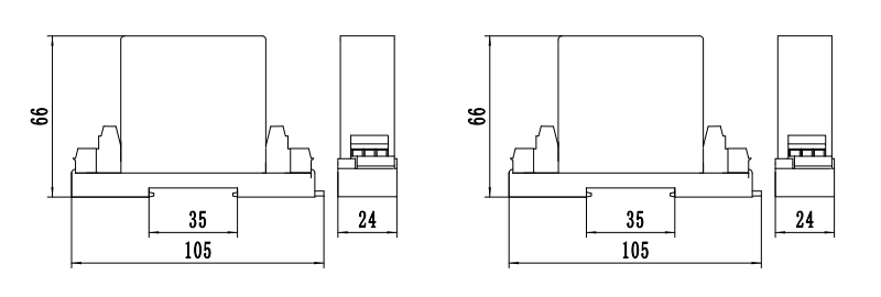 DC voltage sensor 2.5V 5V output size