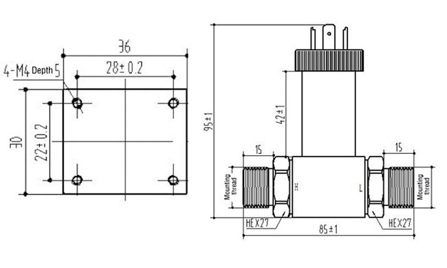 Differential pessure transmitter dimension