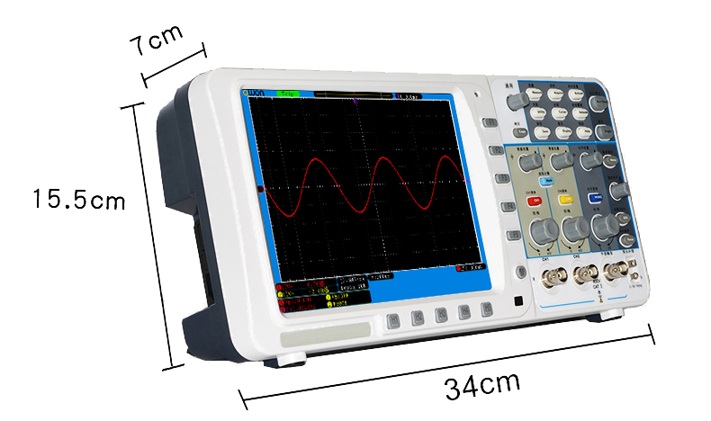 Dimension of 100 MHz digital oscilloscope
