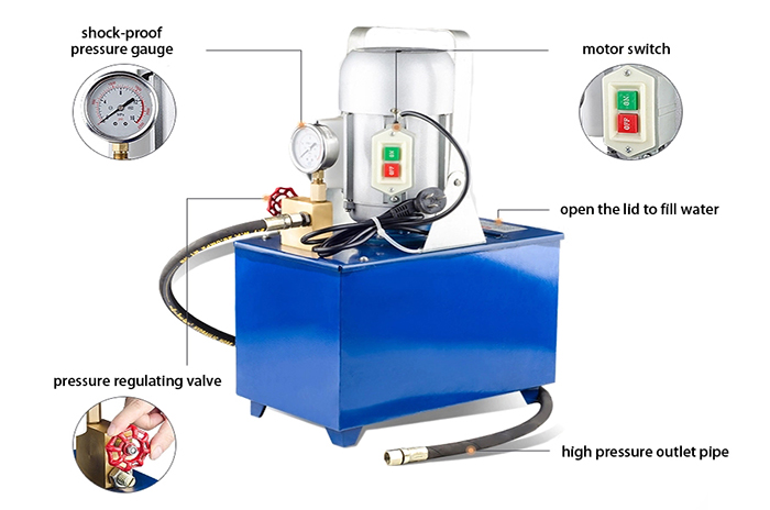 Electric pressure test pump 10 mpa structure