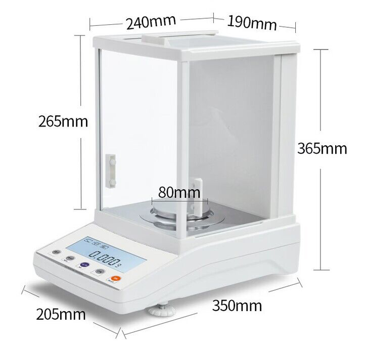 Electronic analytical balance dimension