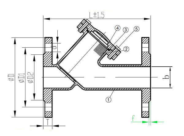 Stainless steel Y strainer dimension