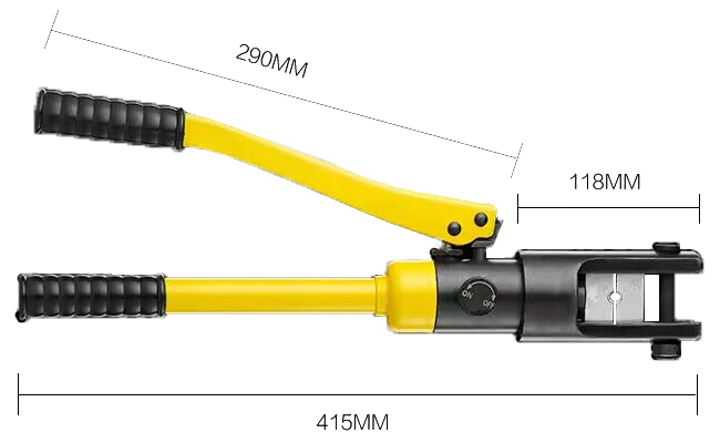 10-120mm2 hydraulic crimping tool dimension