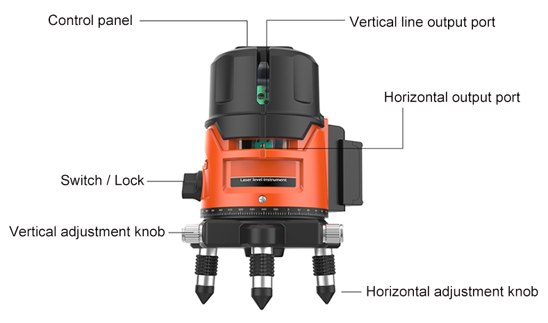 Rotary laser level detail