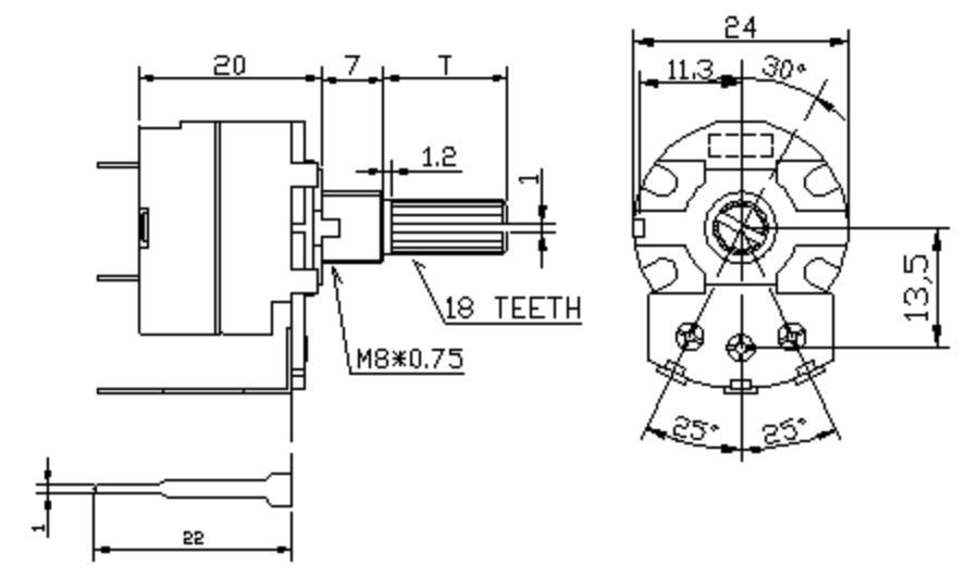  Long terminal dimensions