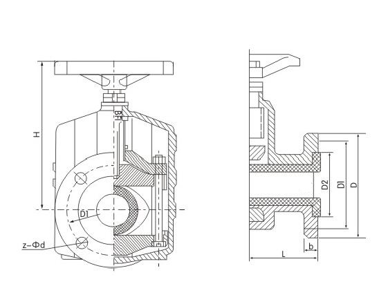 Pinch valve dimension