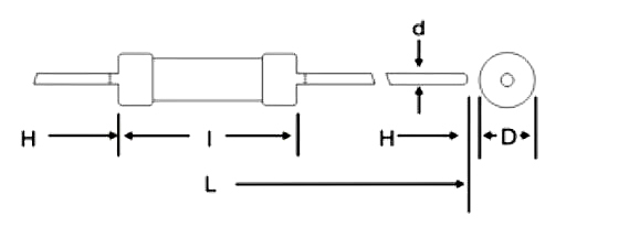 Metal film resistor dimensions