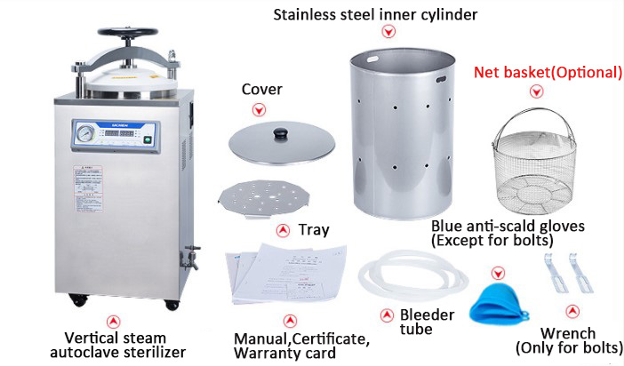Packing list of vertical autoclave