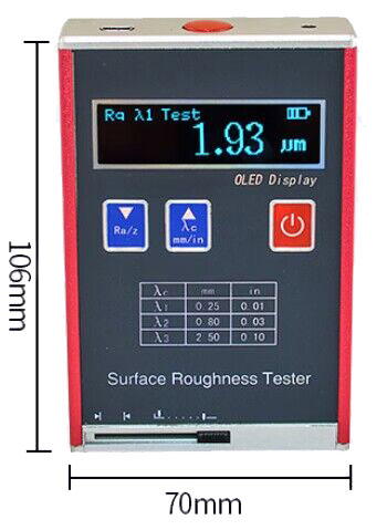 Pocket surface roughness tester dimension