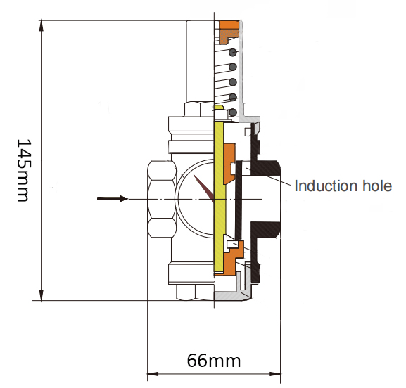 1 inch preesure relief valve dimension