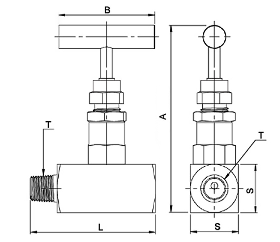 Stainless steel globe valve dimension