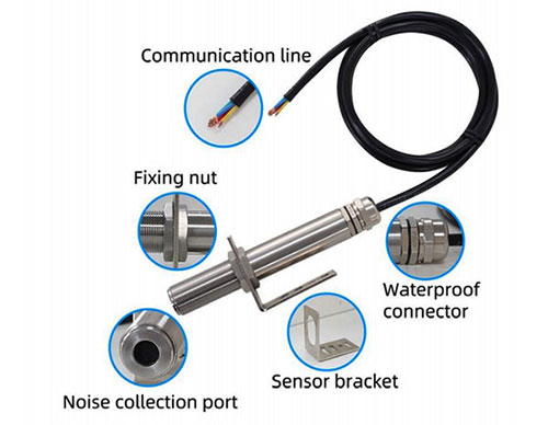 Stainless steel noise sensor rs485 detail
