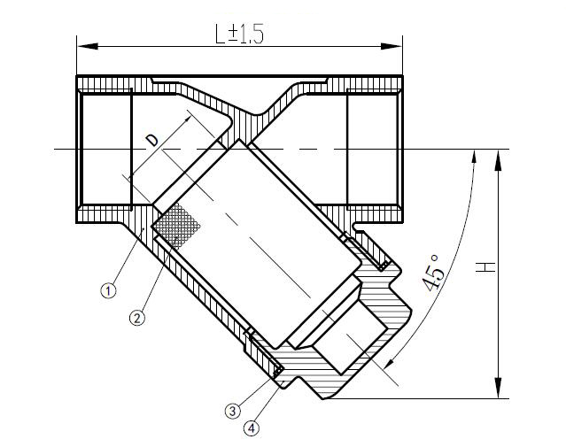 Stainless steel Y strainer dimension