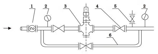 Steam pressure regulator installation
