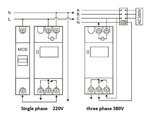 Timer switch wiring drawing
