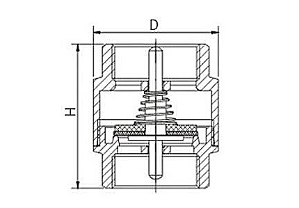 Vertical check valve dimension