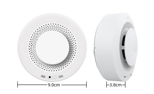 Wireless smoke detector size