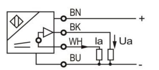 Wiring diagram of proximity sensor of LR30X voltage current output