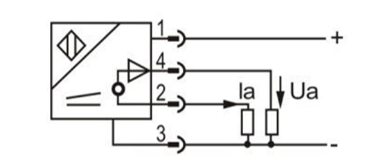 Wiring diagram of proximity sensor of voltage current output