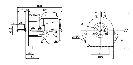 1/6 hp piston air motor size foot