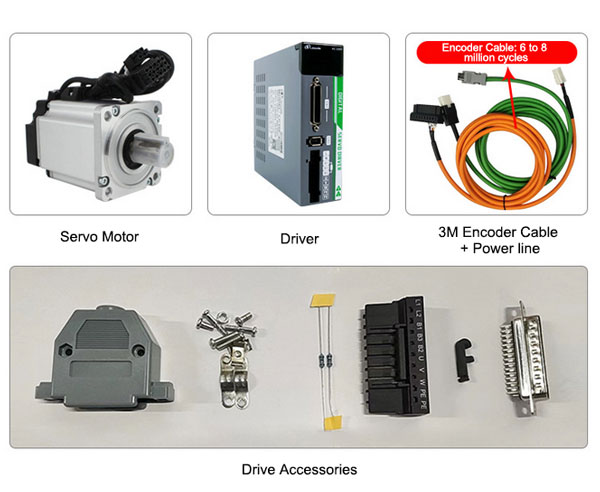 400W AC servo motor kit package