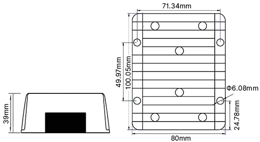 18V to 12V DC-DC step down converter size