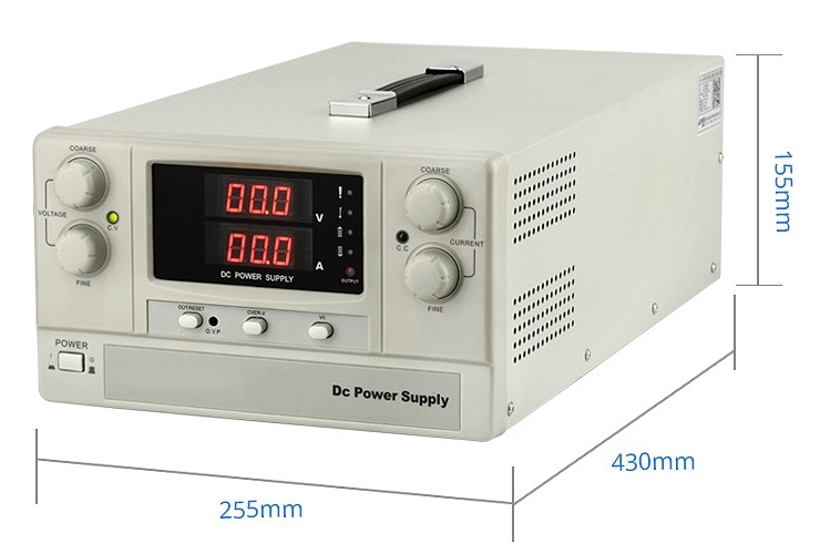 20a dc power supply dimensions