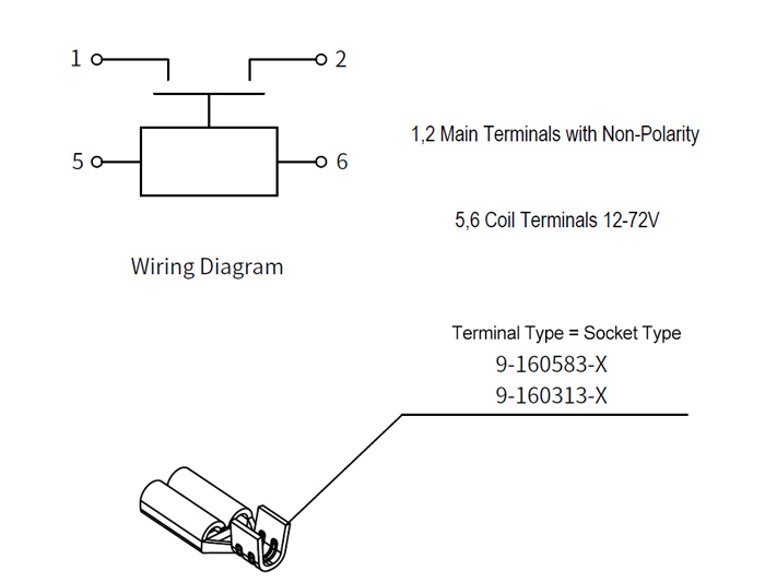 20A high voltage DC contactor wiring diagram