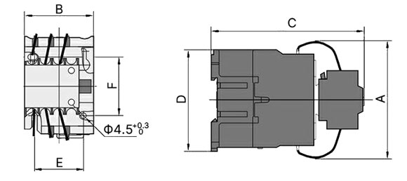 32A AC capacitor contactor size