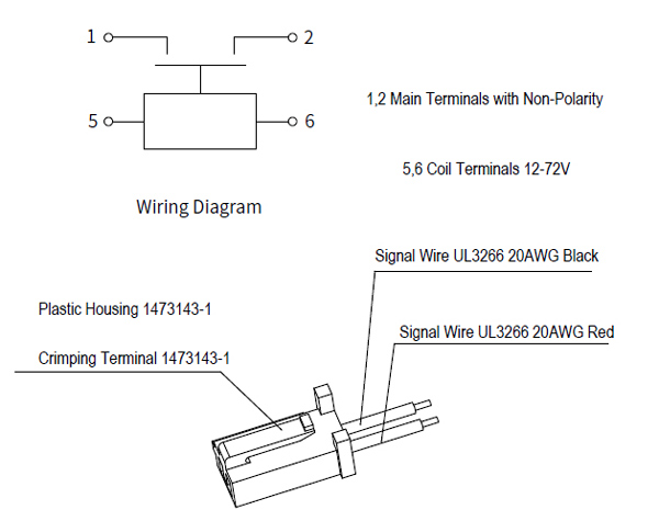 40A high voltage DC contactor wiring diagram