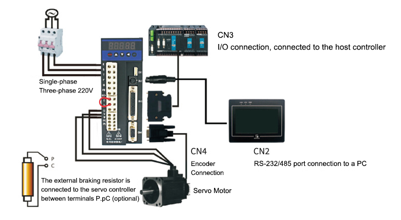 5.5 kw ac servo motor wiring