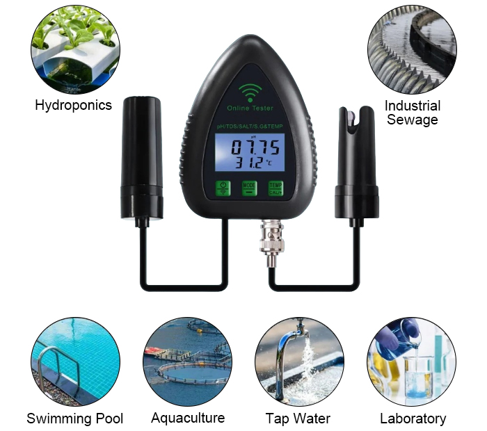 5 in 1 water quality tester applications