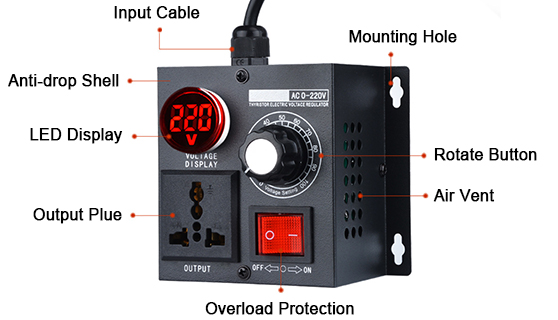 5000W voltage regulator detail