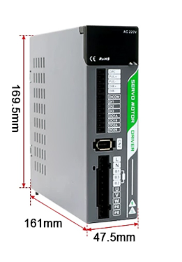 50W AC servo motor size