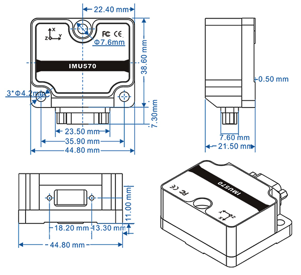 6 axis IMU sensor dimension