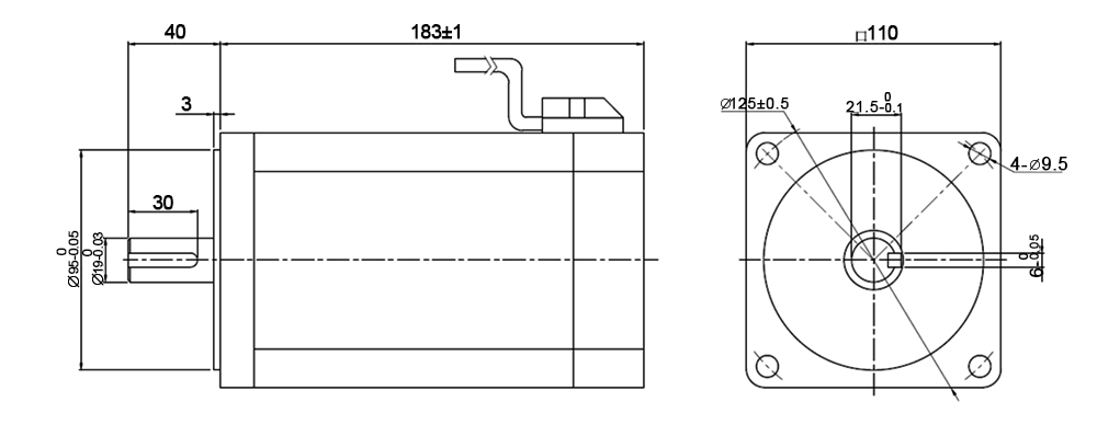 600 watt 1000rpm bldc motor size