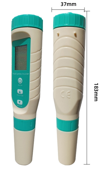 7 in 1 water quality tester dimension