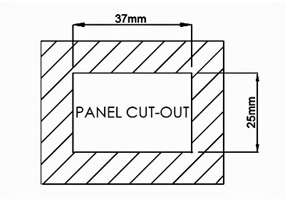 ACDC hour meter installation