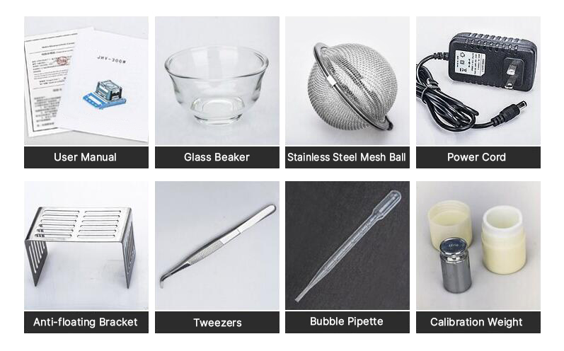 Benchtop solid density meter accessories