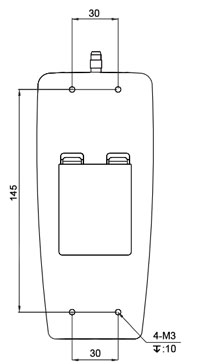Brake pedal force meter size