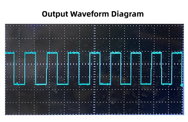 Brass oval gear flow sensor output waveform diagram