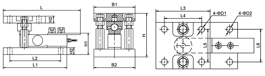 Cantilever load cell module size