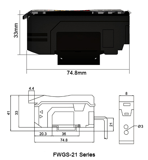 color light sensor dimensions