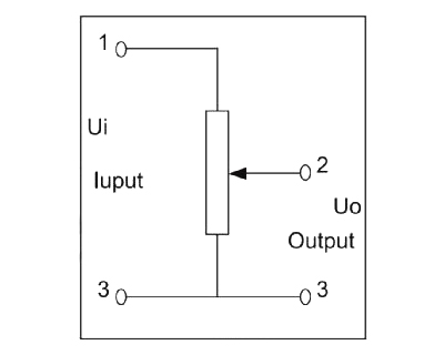 Conductive plastic potentiometer output circuitry